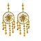 Ring Wall Hanging Woollen Stuffed Rajasthani Traditional Handicraft Set of 2 Wall Art Hanging Wind Chime Decorative Showpiece Diwali Gift Latkan for Home Office Decor